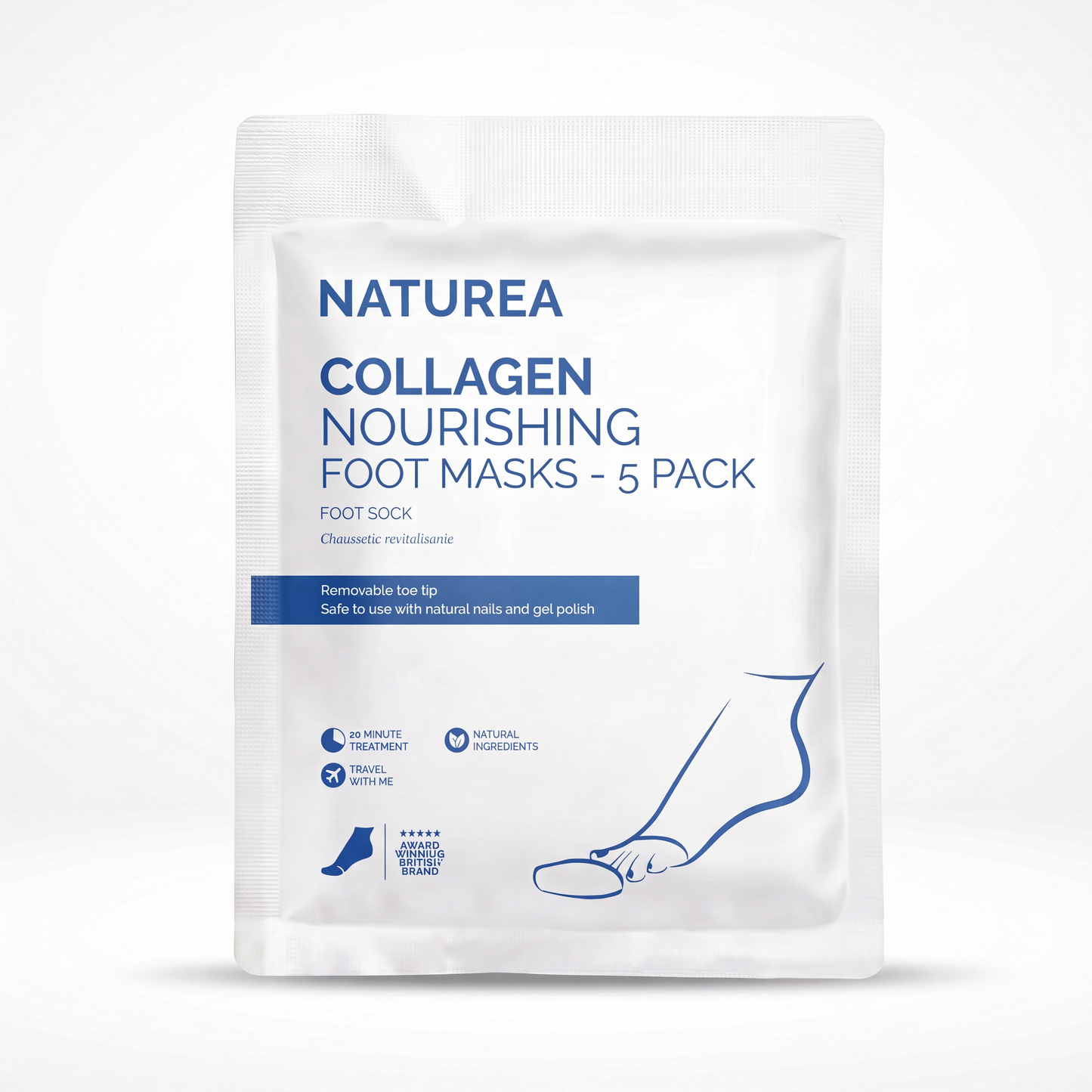 5 Pack - Deep Hydration Collagen Foot Masks